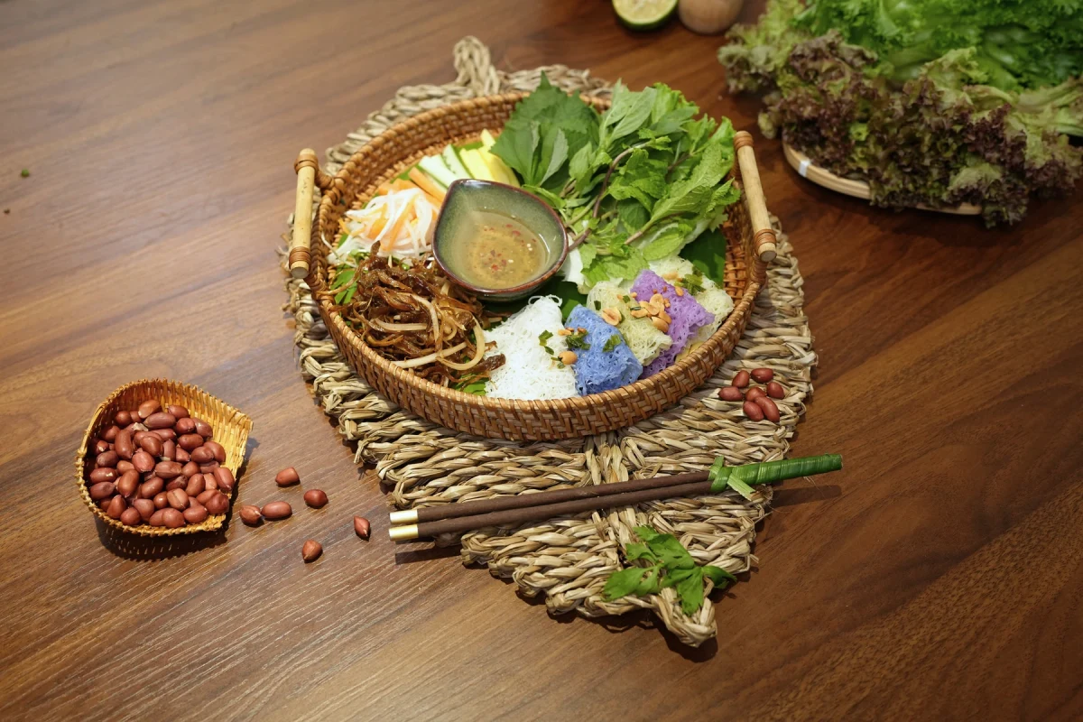 Mẹt Bánh Hỏi Nấm Nướng