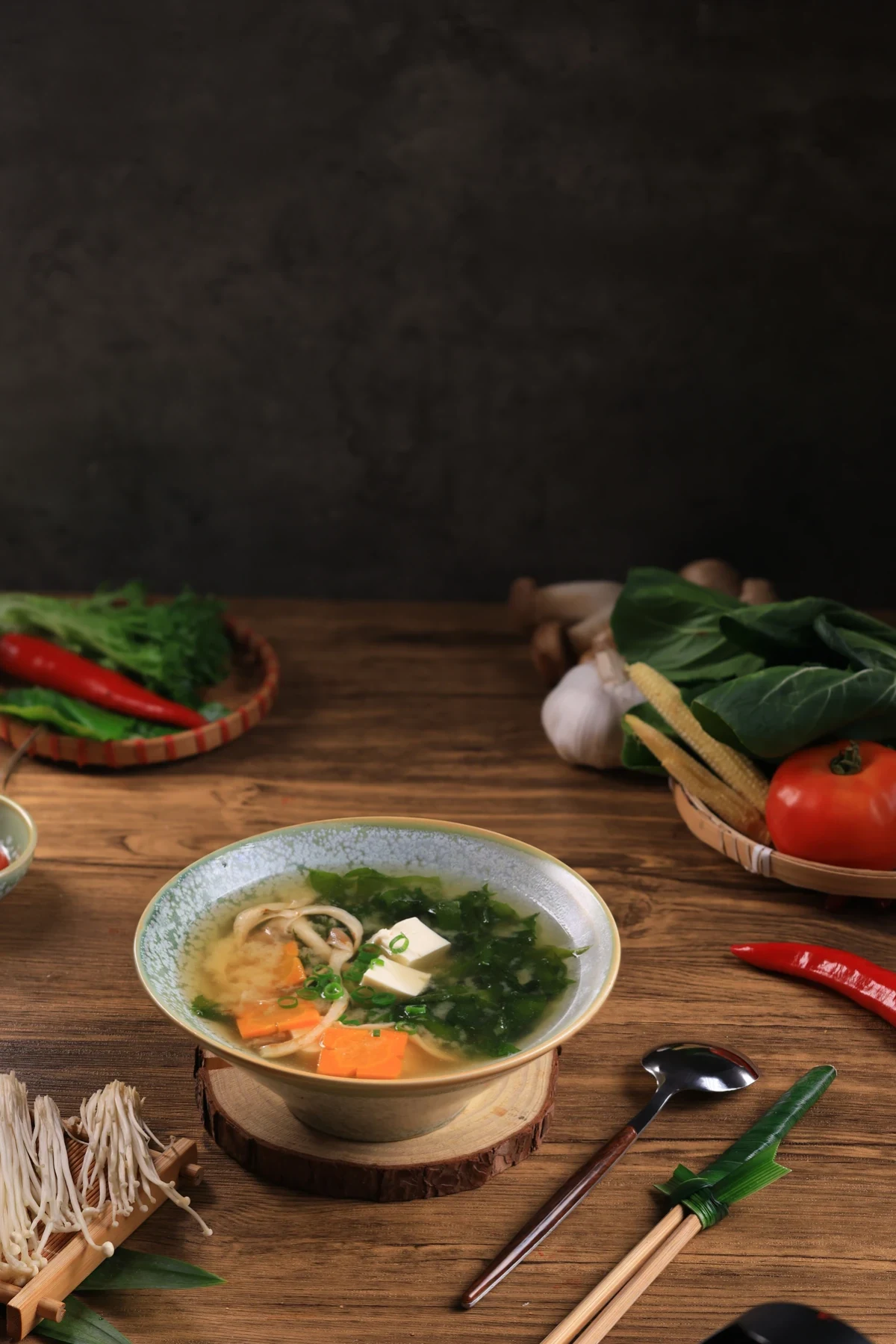 Canh Miso Rong Biển